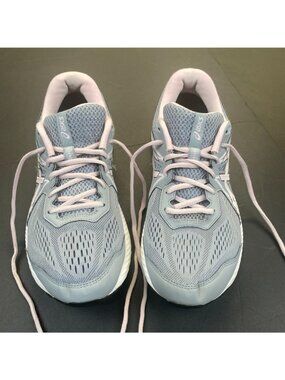 Asics Womens Gel Contend 7 1012A910 Gray Running Shoes Sneakers Size 11.5